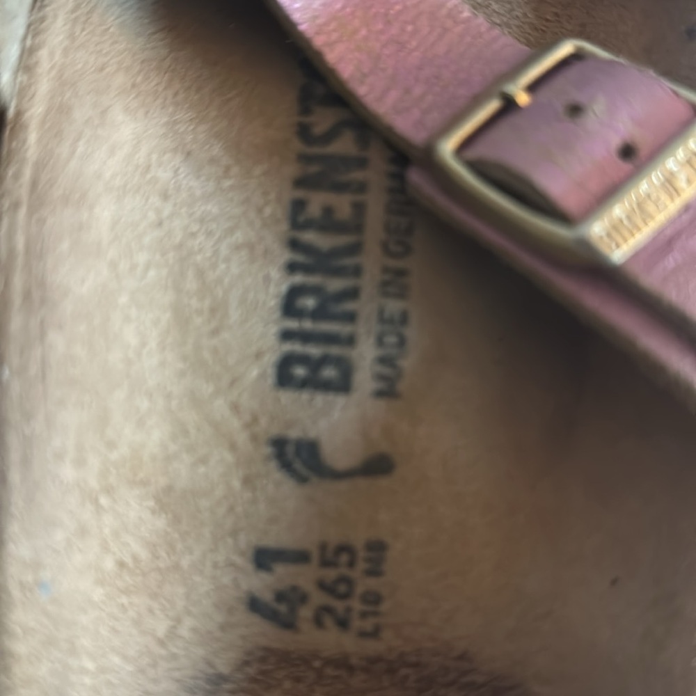 Birkenstock Yao Metallic Pink EU 41 US 10 - Picture 2 of 5